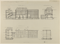 217523 Doorsneden van het Gouvernementsgebouw aan de Kromme Nieuwegracht (Paushuize) te Utrecht.